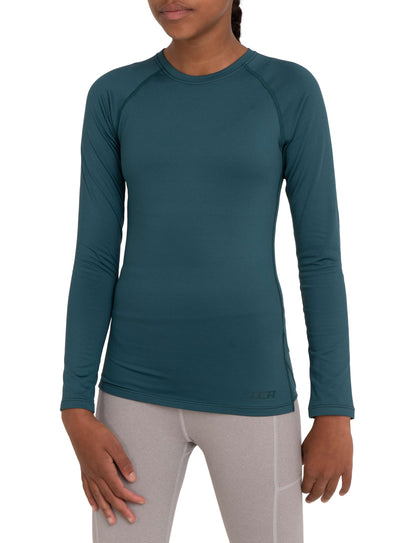 TCA Girls' SuperThermal Long Sleeve Performance Base Layer Running Training Top