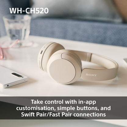Sony WH-CH520 Wireless Bluetooth On-Ear Headphones