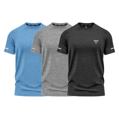 Pack of 3 Mens Workout Short Sleeve T-Shirts