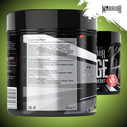 Warrior Rage Pre Workout Powder 392g