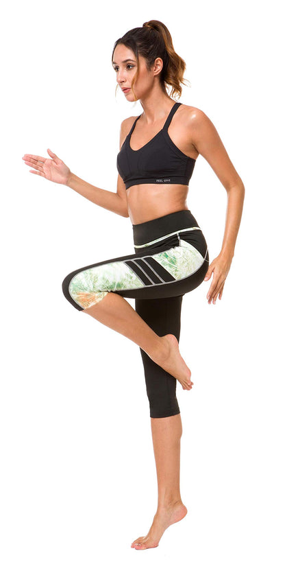 Sugar Pocket Gym Leggings for Women,Yoga Pants for Women Capri Workout Sport Exercise Cycling Leggings with Pockets