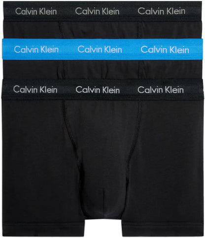 Calvin Klein Men’s 3 Pack Trunks with Logo Waistband