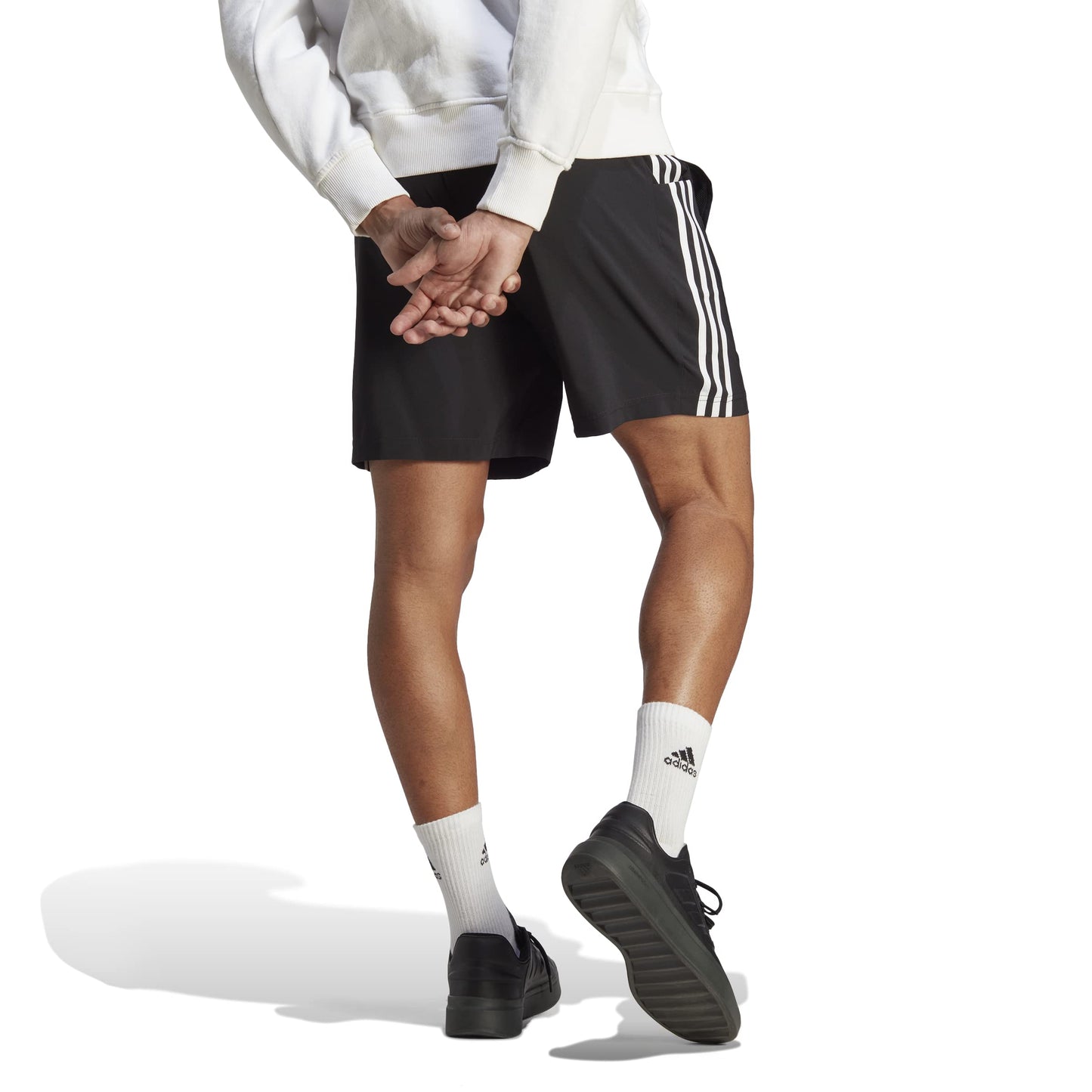 adidas Men's Aeroready Essentials with Stripes Shorts