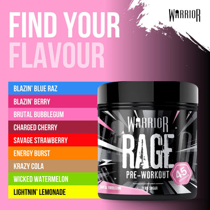 Warrior Rage Pre Workout Powder 392g