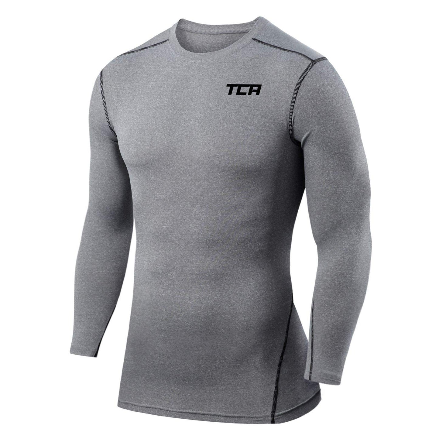 TCA Boys Pro Performance Compression Shirt Long Sleeve Top Compression Tops for Boys Base Layers Boys