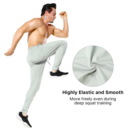 BROKIG Mens Stretch Running Tracksuit Bottoms