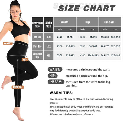 SINOPHANT Pack of 3 Women's High Waist Leggings