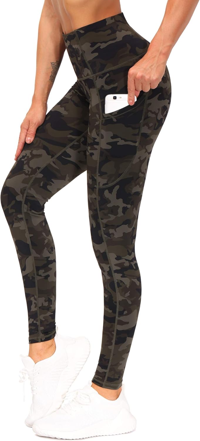 THE GYM PEOPLE Thick High Waist Yoga Pants with Pockets