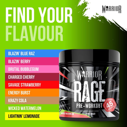 Warrior Rage Pre Workout Powder 392g