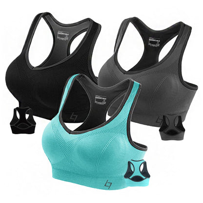 FITTIN Racerback Sports Bra for Women- Padded Seamless Activewear Bras for Yoga Gym Workout Fitness