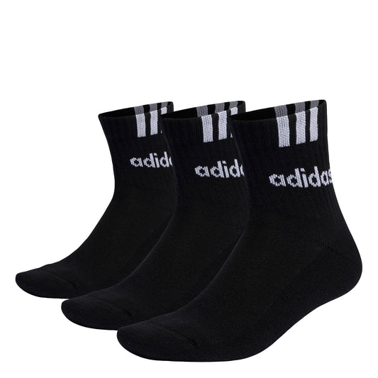 adidas Unisex 3 Stripes Linear Half-crew Chusioned 3p Socks