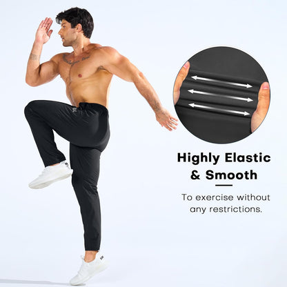 BROKIG Mens Dry Gym Tracksuit Bottoms