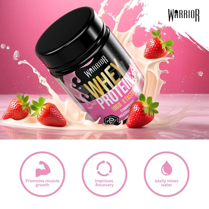 Warrior Whey Protein Powder 500g - Up to 36g* Protein per Shake – Low Sugar - Muscle Growth and Recovery Drink - Amazing Taste - 20 Servings - GMP Certified (Double Chocolate)