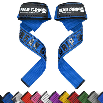 BEAR GRIP Straps - Premium Neoprene Padded Heavy Duty Double Stitched Weight Lifting Gym Straps
