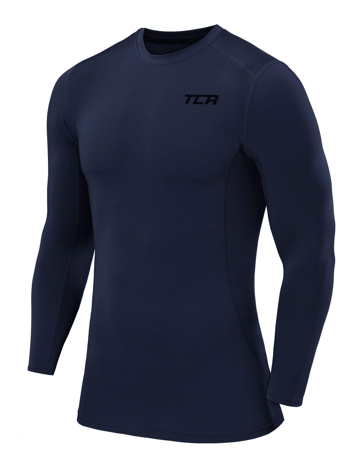 TCA Boys Pro Performance Compression Shirt Long Sleeve Top Compression Tops for Boys Base Layers Boys