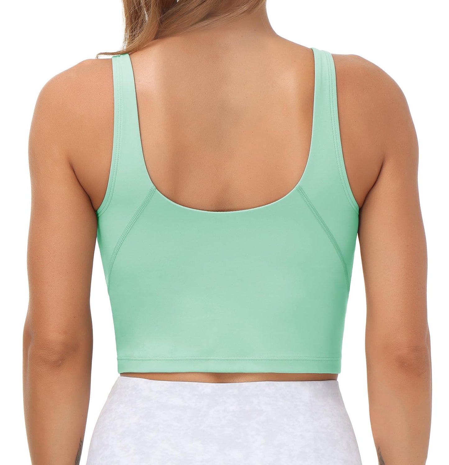 THE GYM PEOPLE Womens' Sports Bra Longline Wirefree Padded with Medium Support