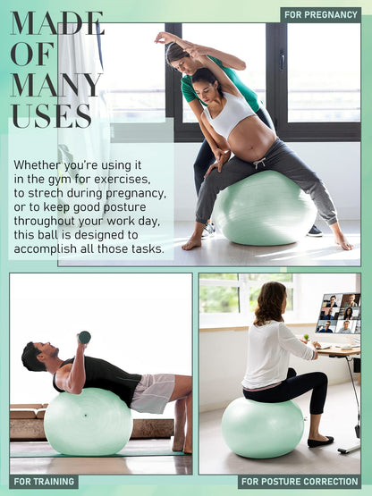 PhysKcal Gym Ball 55-85cm Exercise Swiss Ball