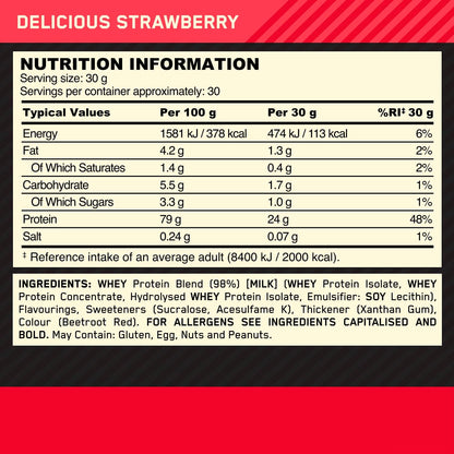 Optimum Nutrition Gold Standard 100% Whey Protein Powder