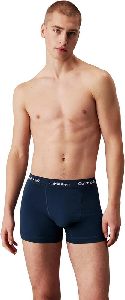 Calvin Klein Men’s 3 Pack Trunks with Logo Waistband