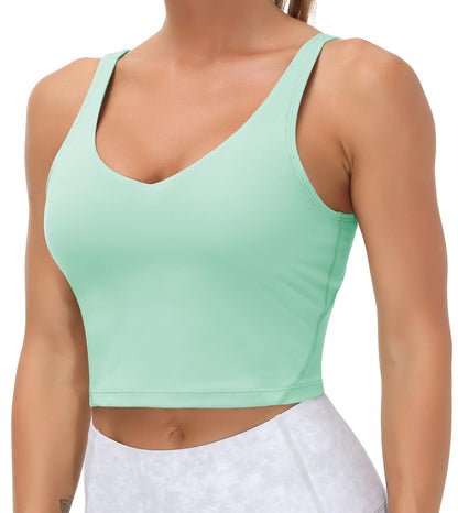 THE GYM PEOPLE Womens Sports Bra Longline Wirefree