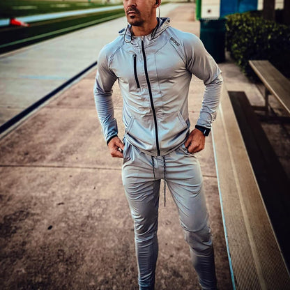 BROKIG Mens Stretch Running Tracksuit Bottoms