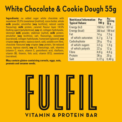 FULFIL Vitamin and Protein Bars (15 x 55 g Bars)