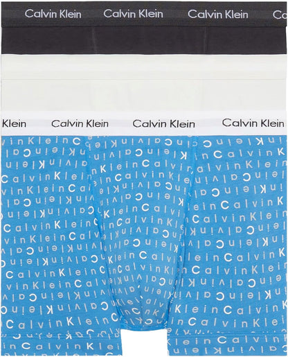 Calvin Klein Men’s 3 Pack Trunks with Logo Waistband