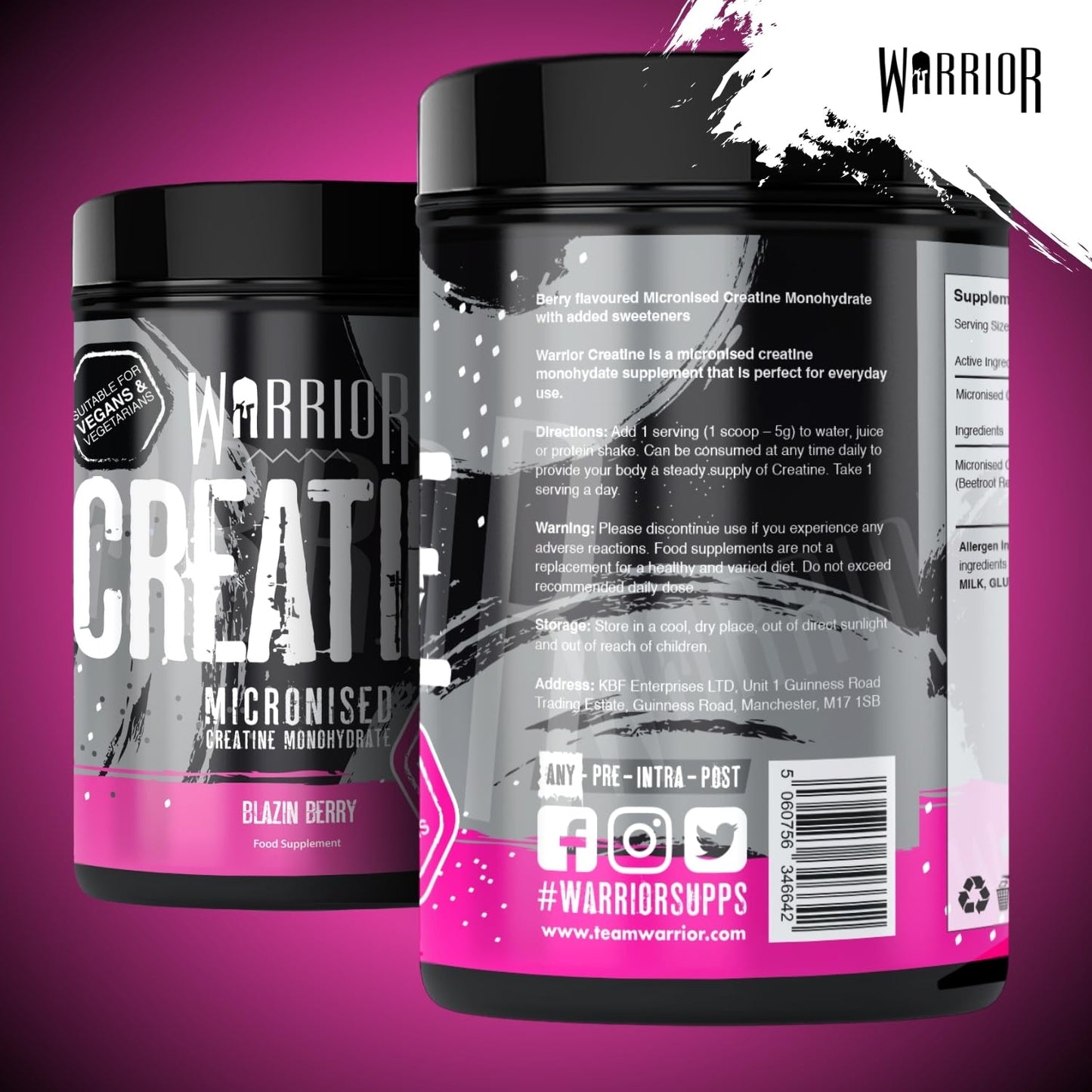Warrior Creatine Monohydrate Powder 300g