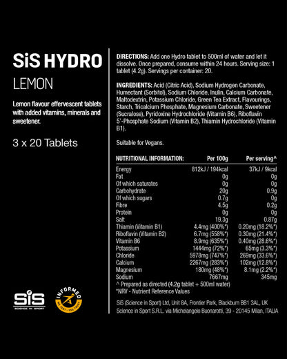 Science in Sport Hydro Electrolyte Tablets 20 pc