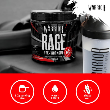 Warrior Rage Pre Workout Powder 392g