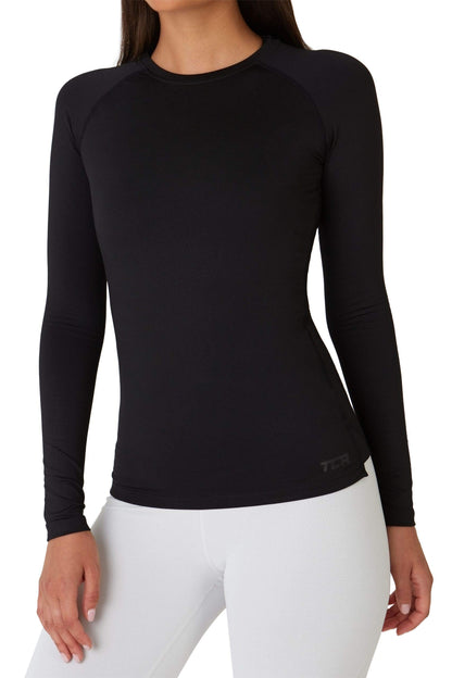 TCA Super Thermal Long Sleeve Women Running, Ski Base Layer - Compression Shirts Woman, Workout Tops for Women