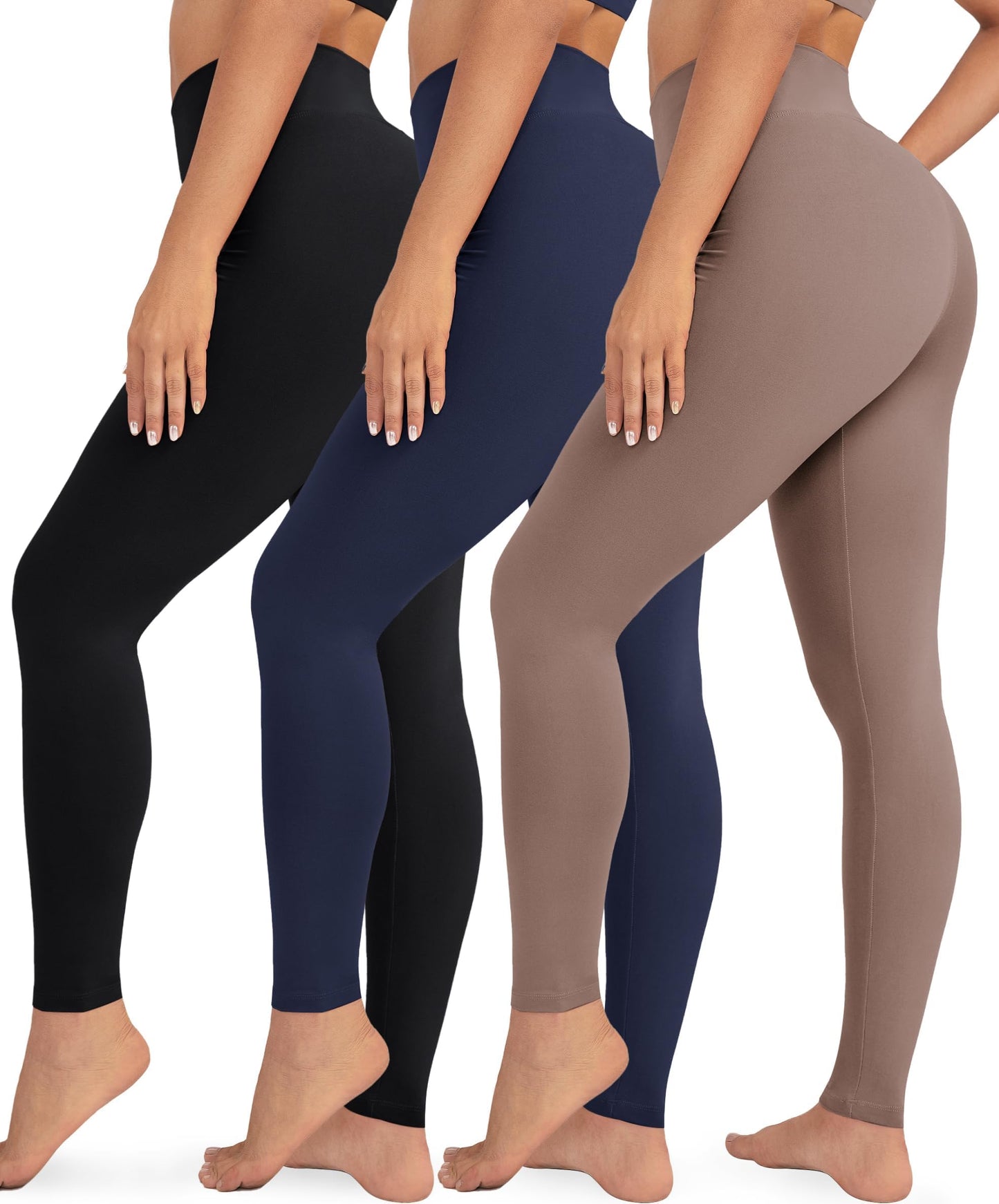VALANDY Creamlush 3 Pack Leggings for Women High Waisted