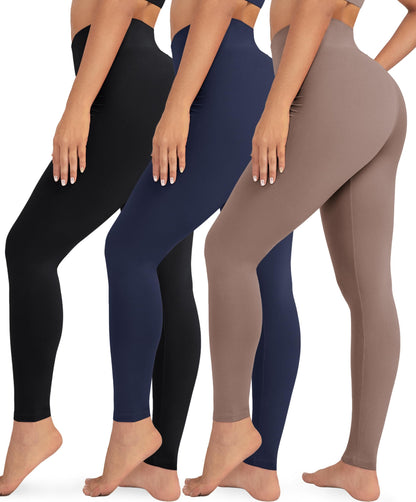 VALANDY Creamlush 3 Pack Leggings for Women High Waisted