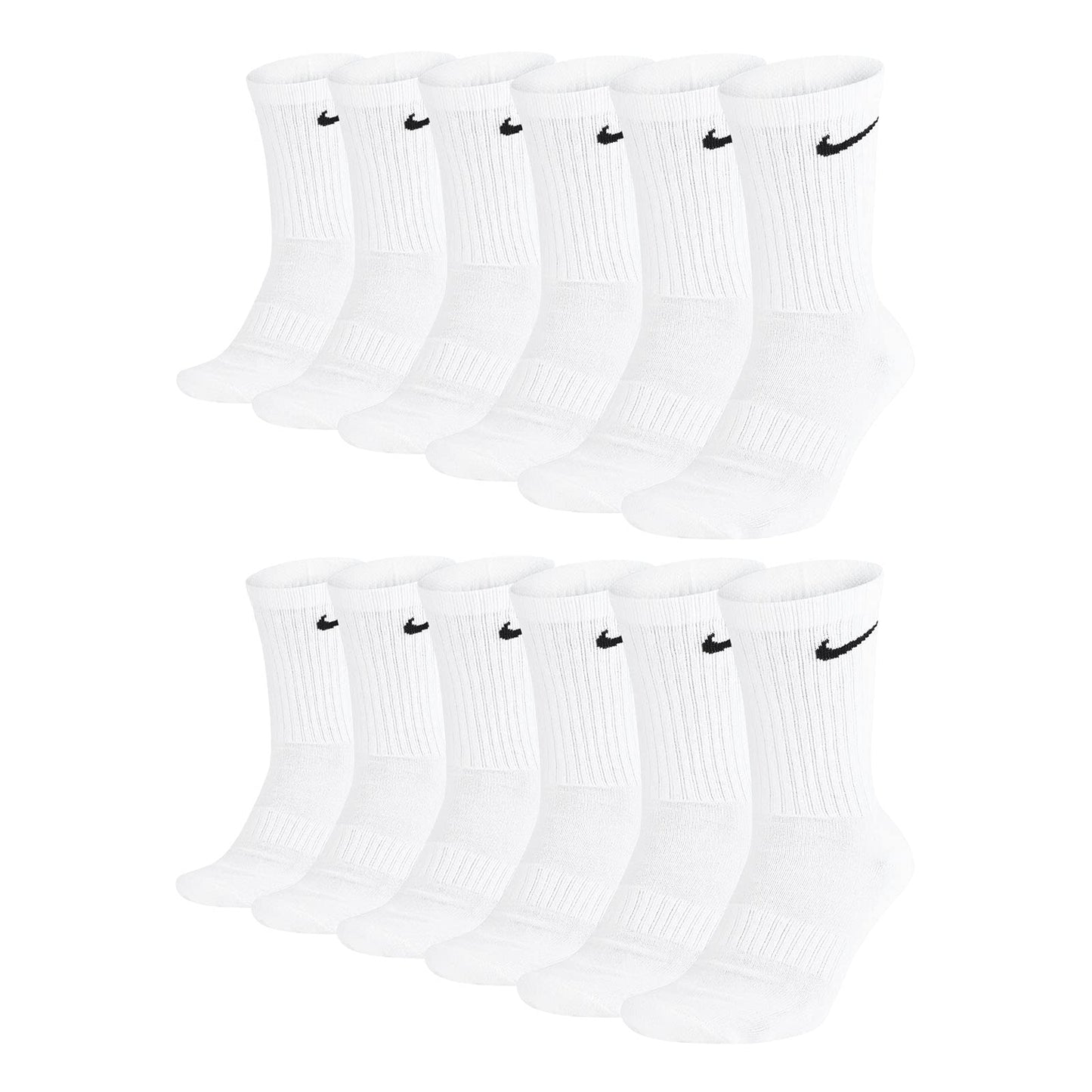 NIKE Men's U Nk Everyday Cush Crew 6pr-bd Socks