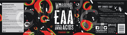 Warrior EAA - Essential Amino Acids - 360g - Provides Exceptional Support for Recovery & Muscle Soreness - Formula Includes Cyclic Dextrin, Taurine and More, Blue Raspberry