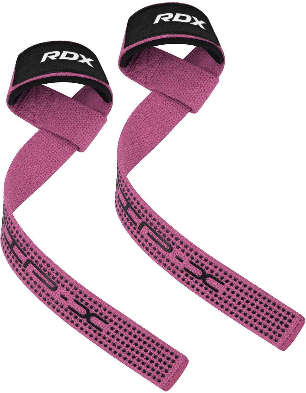 RDX Weight Lifting Straps Deadlifting Powerlifting, 5MM Neoprene Wrist Support, Anti Slip 60CM Hand Bar Grip, Heavy Duty Bodybuilding Weightlifting Workout, Soft Cotton, Strength Training Gym Fitness