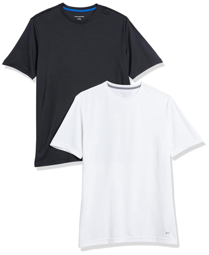 Amazon Essentials Men's Moisture Wicking Breathable Active Performance Tech Gym T-Shirts, Pack of 2