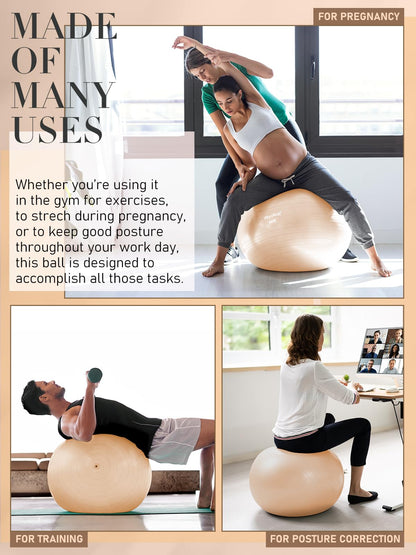 PhysKcal Gym Ball 55-85cm Exercise Swiss Ball