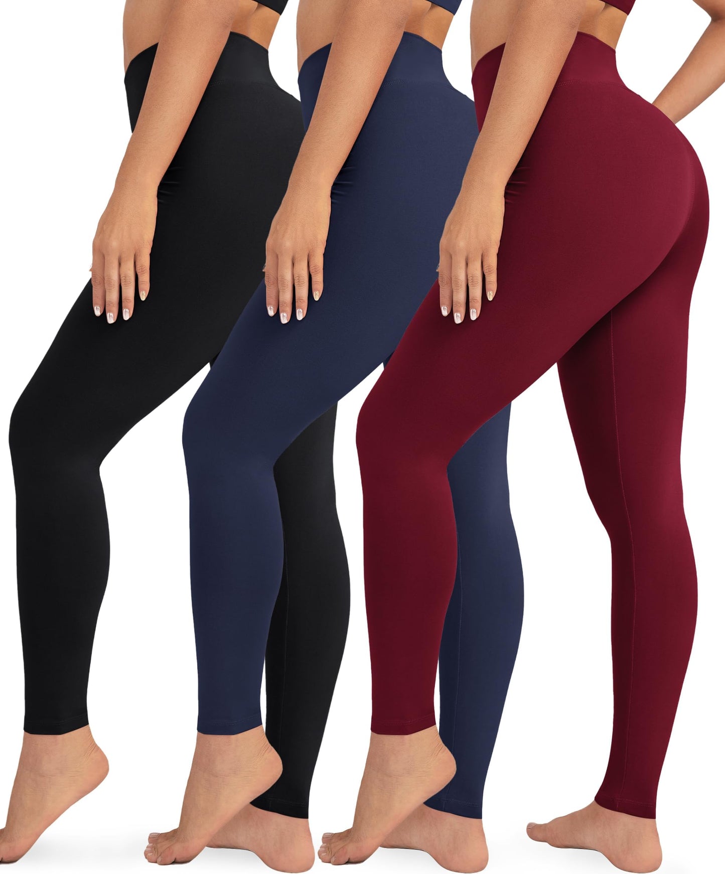 VALANDY Creamlush 3 Pack Leggings for Women High Waisted