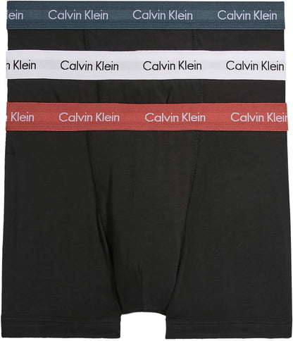 Calvin Klein Men’s 3 Pack Trunks with Logo Waistband