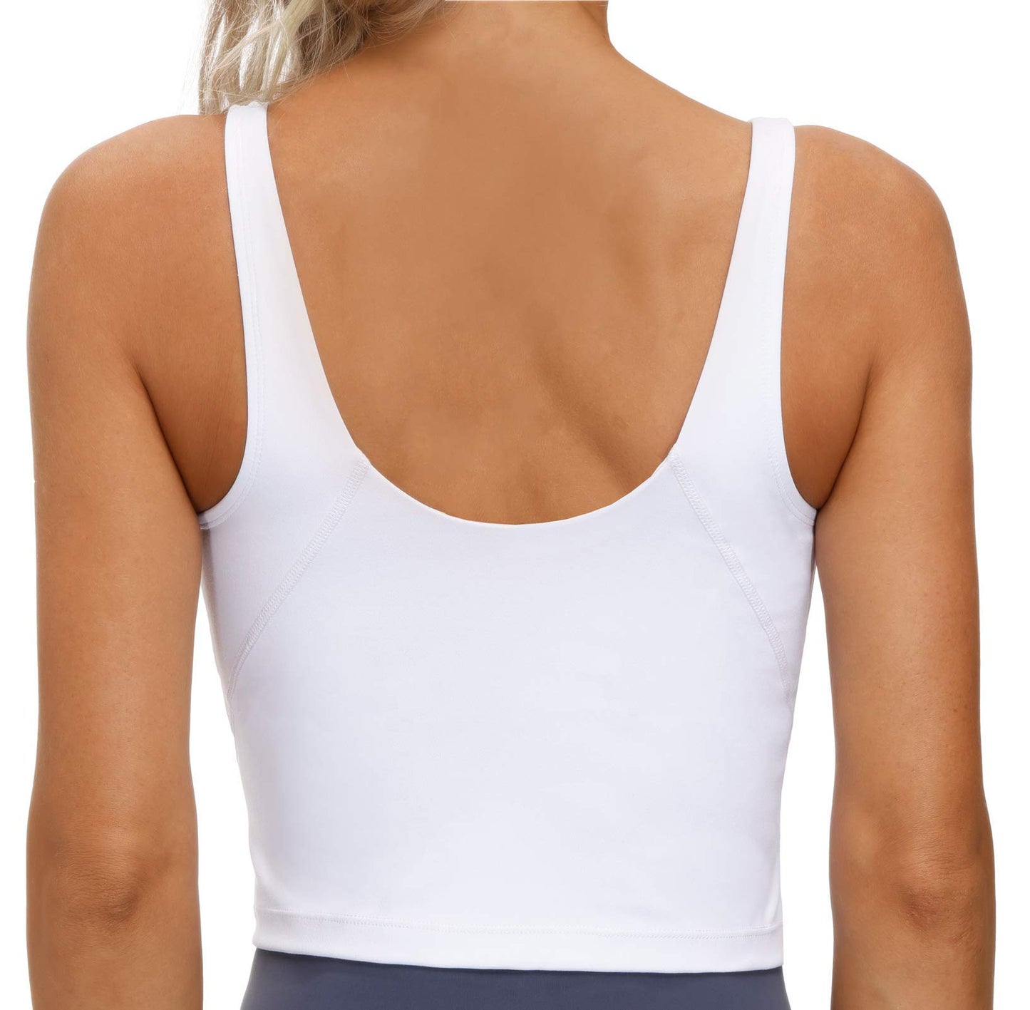 THE GYM PEOPLE Womens' Sports Bra Longline Wirefree Padded with Medium Support