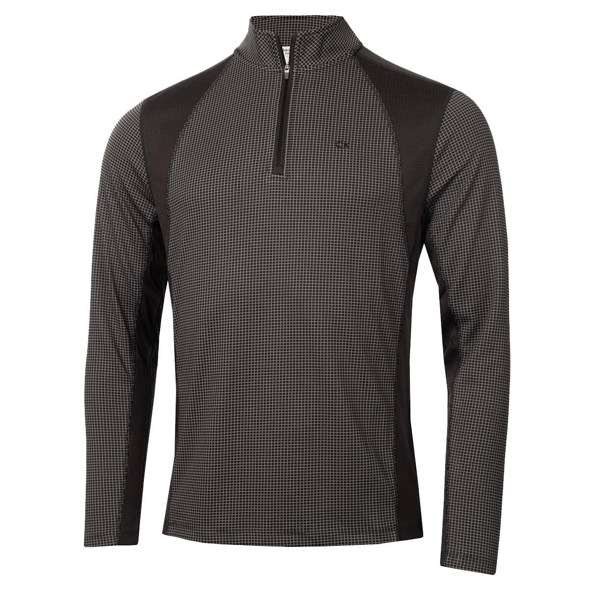 Calvin Klein Mens Micro Grid CK 1/2 Zip Mid Layer Baselayer