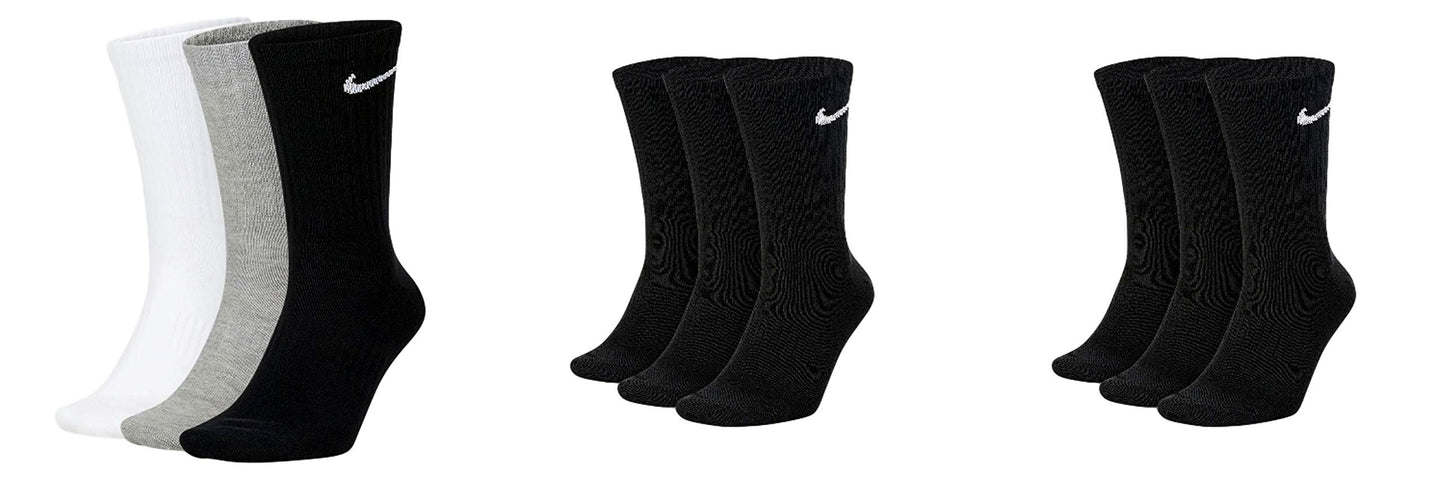 NIKE Unisex U Nk Everyday Cush Crew 3pr Socks