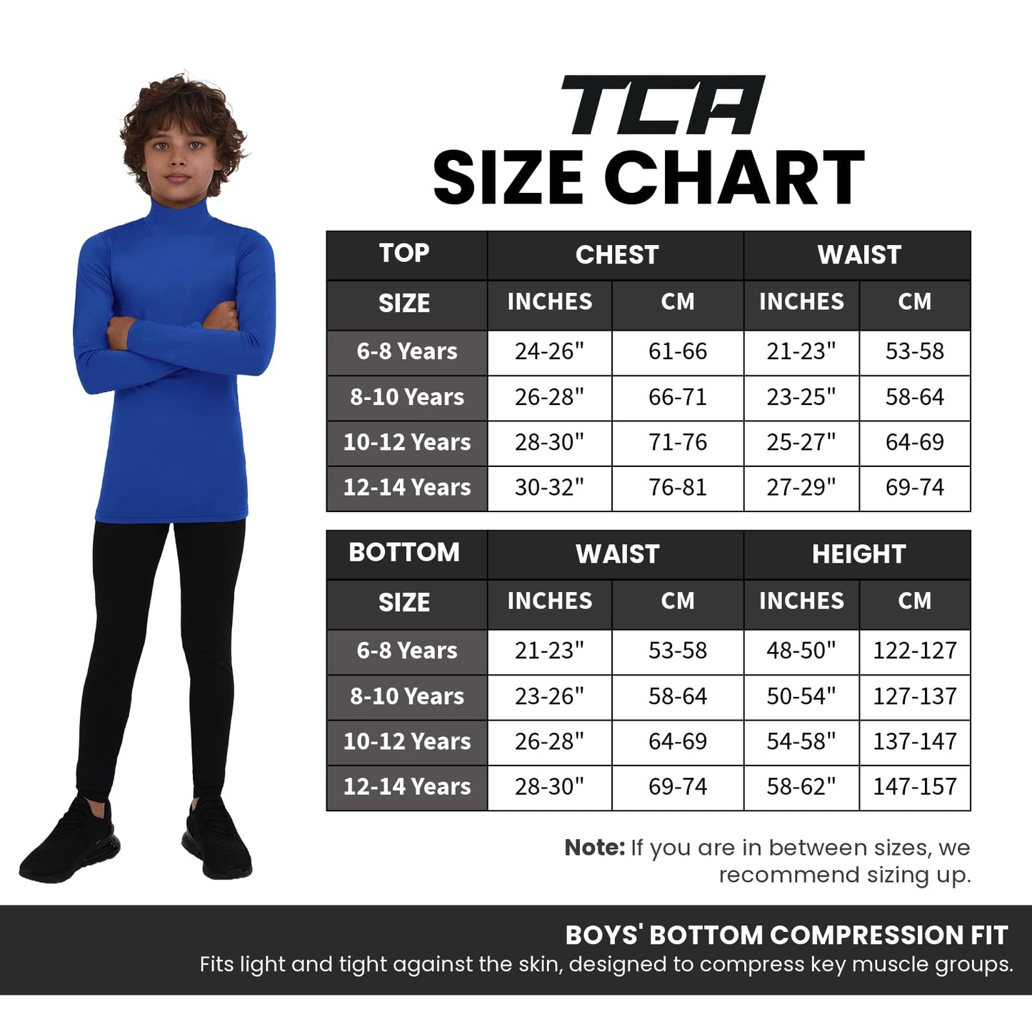 PowerLayer Skins for Boys Kids Base Layer Thermal Long Sleeve Top & Tights Football Compression Set