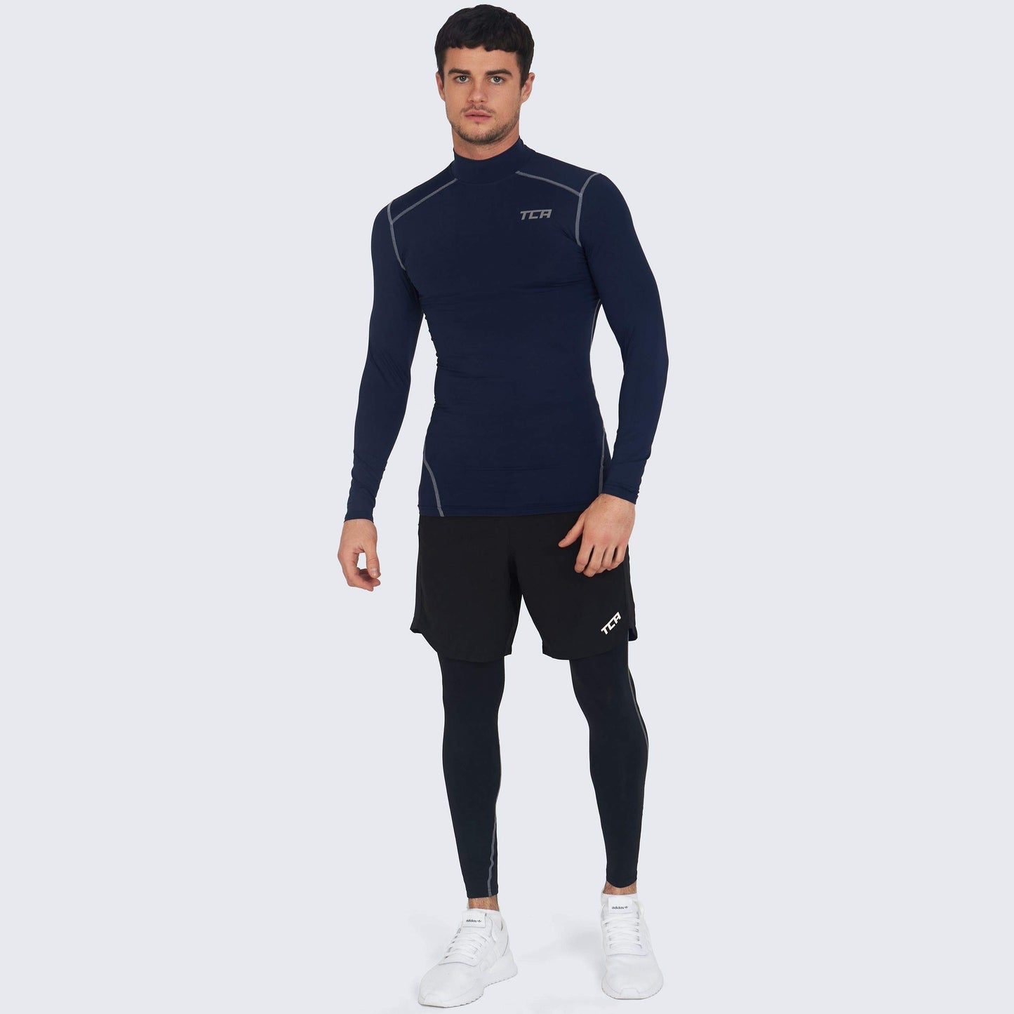 TCA Boys' Pro Performance Compression Base Layer Long Sleeve Top - Mock Neck