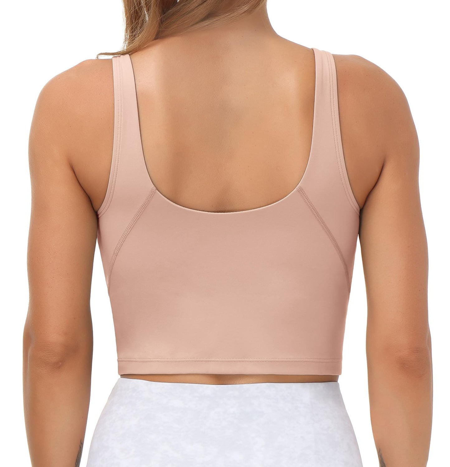 THE GYM PEOPLE Womens' Sports Bra Longline Wirefree Padded with Medium Support