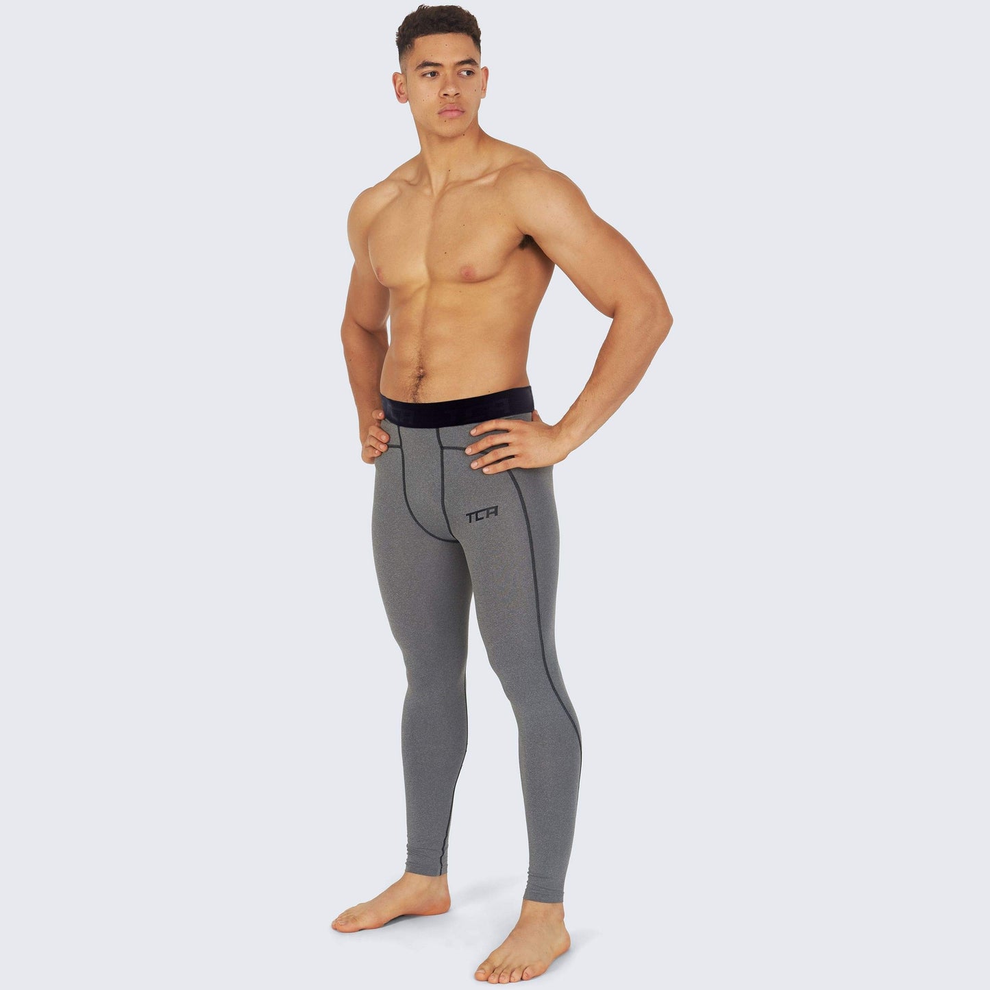 TCA Men Boys Pro Performance Compression Leggings Thermal Base Layer Tights