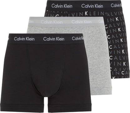 Calvin Klein Men’s 3 Pack Trunks with Logo Waistband