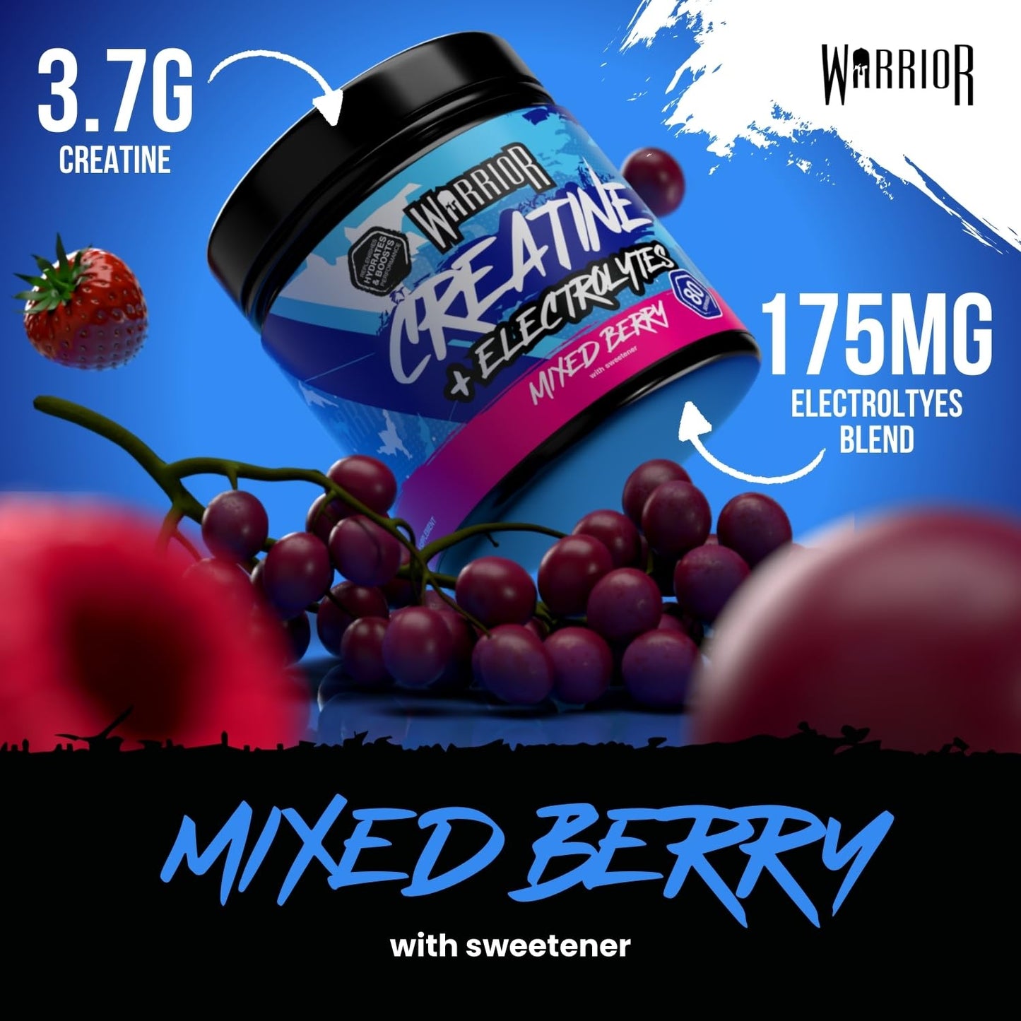 Warrior Creatine Monohydrate Plus Electrolytes Powder 360g
