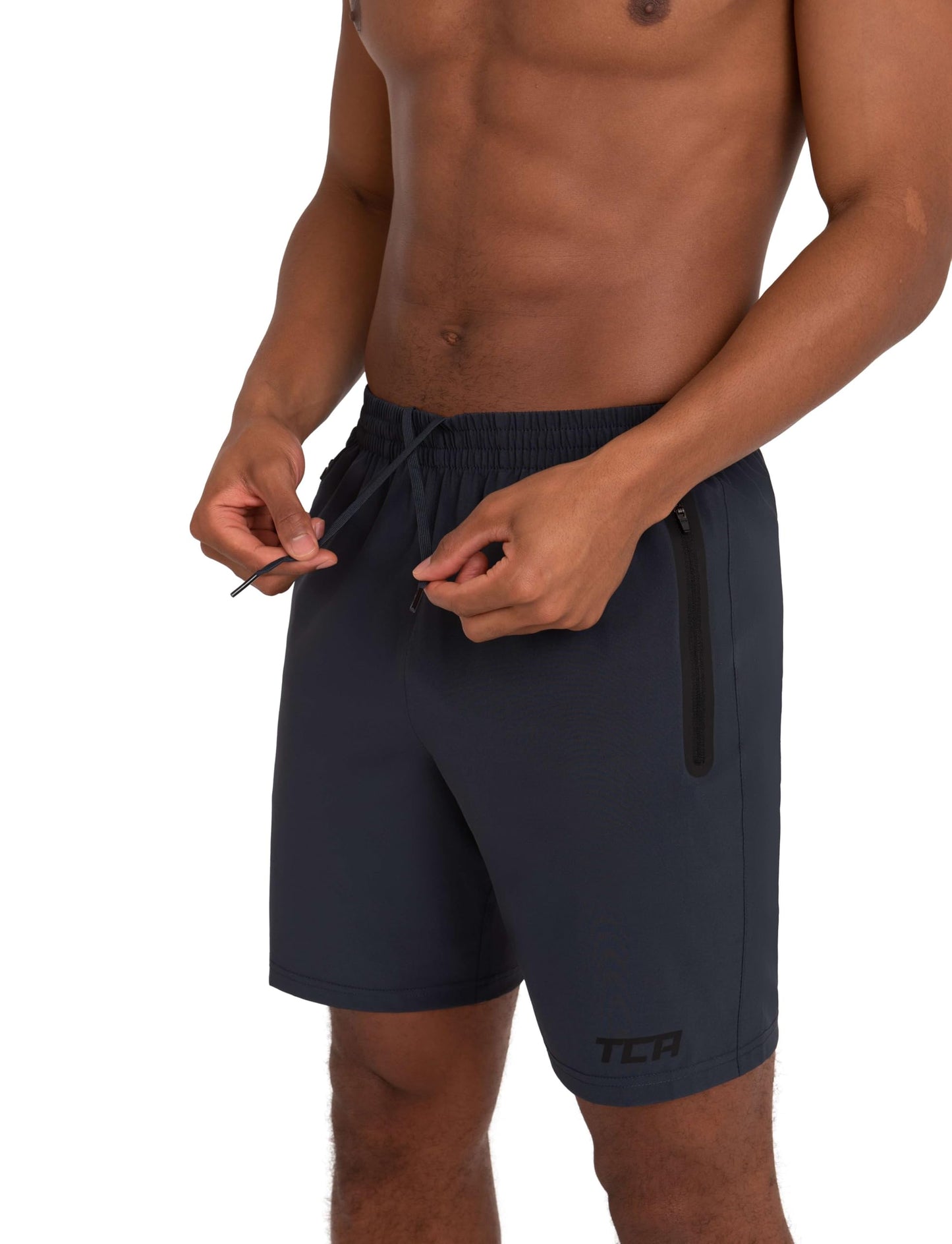 TCA Elite Tech Lightweight Mens Running Shorts Men Gym Shorts with Zip Pockets